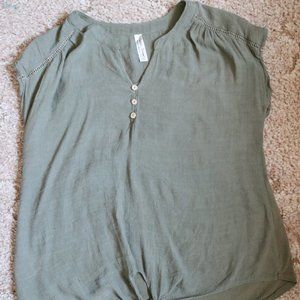 womens green top